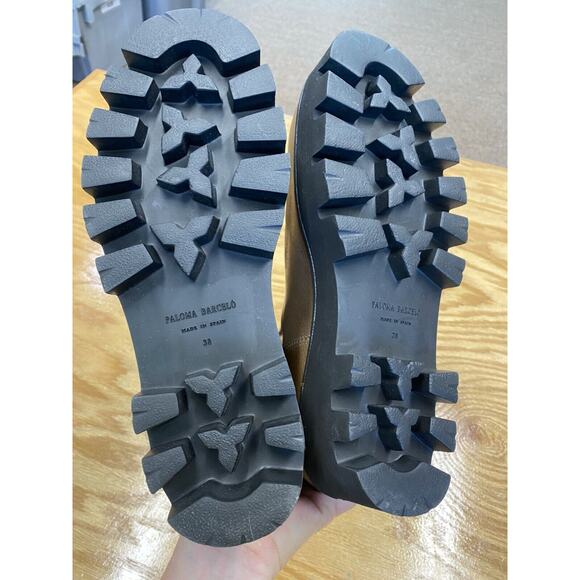 Paloma Barcelo Platform Chelsea Boots Women's 38 Brown Leather Round Toe S72 - Picture 5 of 7